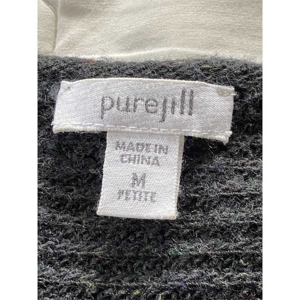 Pure Jill By J. Jill Boxy Wool Blend Oversized Pullover Sweater Lagenlook Gray - Picture 4 of 14